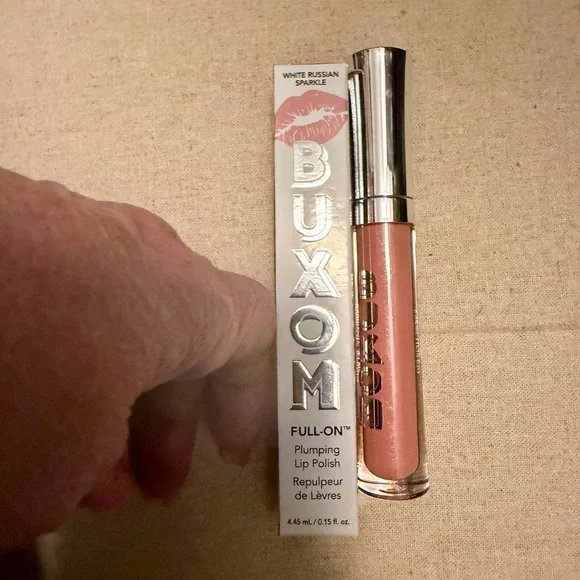 Buxom Full-On Plumping Lip Polish - White Russian Sparkle  NEW - Picture 2 of 11